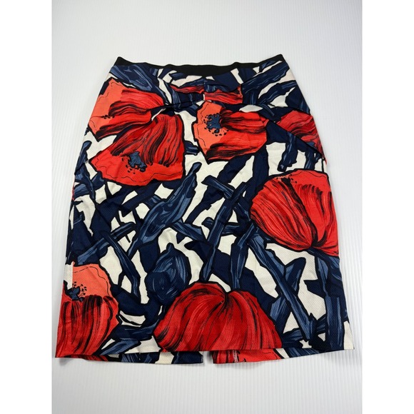 Anthopologie Moulinette Soeurs Floral Pencil‎ Skirt Tulip Print Size 10 - Picture 1 of 5